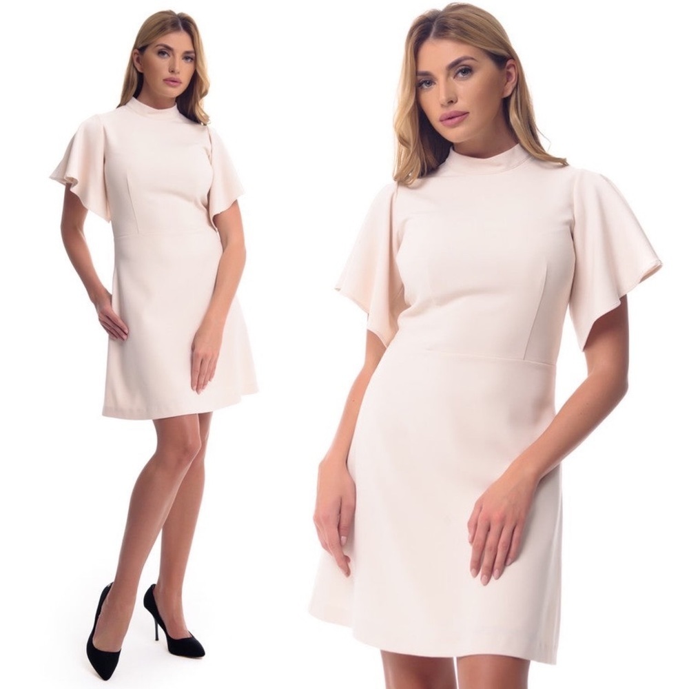 Genevie Flutter Sleeve Pencil Dress sz M